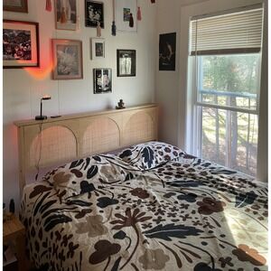 Marimekko Unikko Large Floral Comforter Tan Brown Floral Queen Size Pillow Cases